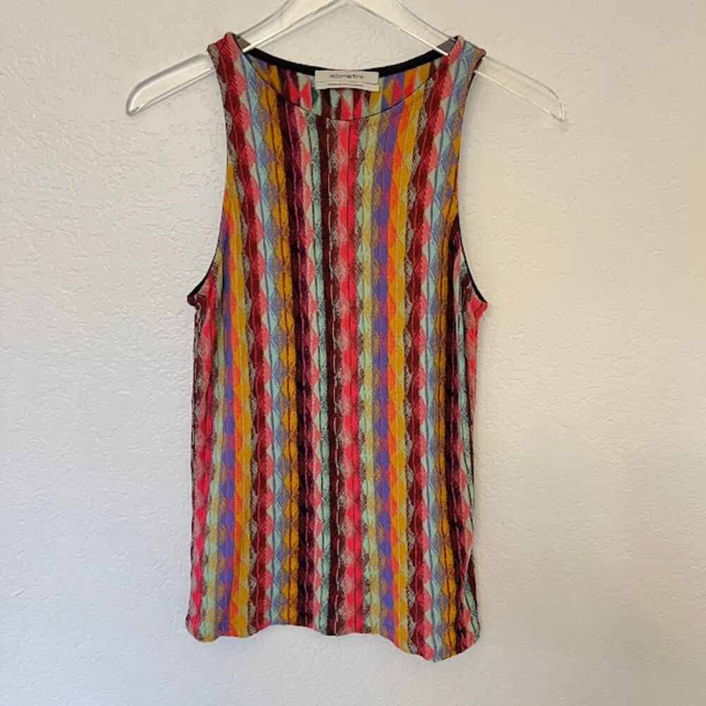 Aldomartins Anthropologie Women's Marbella Knit Tank Top M Nouveau Stripe - Picture 5 of 10
